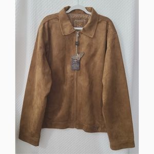 Reportage R.G.A. suede light brown zipper jacket size XXL